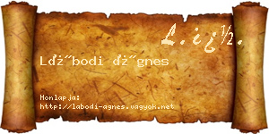 Lábodi Ágnes névjegykártya
